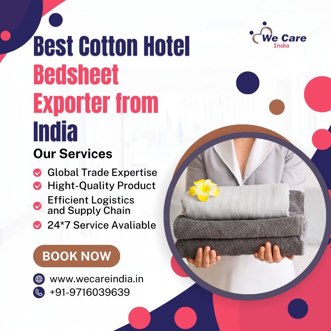 Best Cotton Hotel Bedsheet Exporter from India
